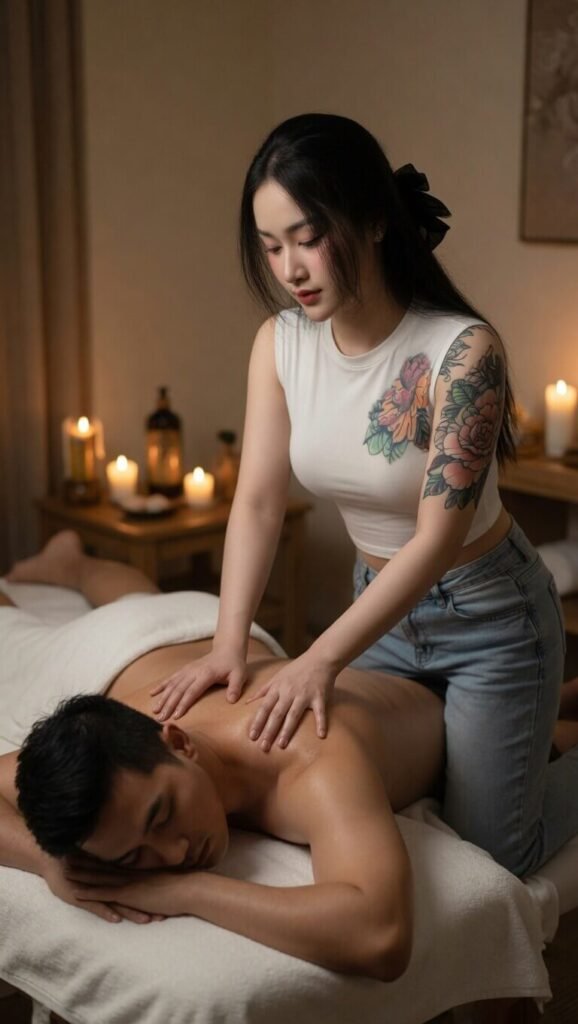 asian massage parlor happy ending near me