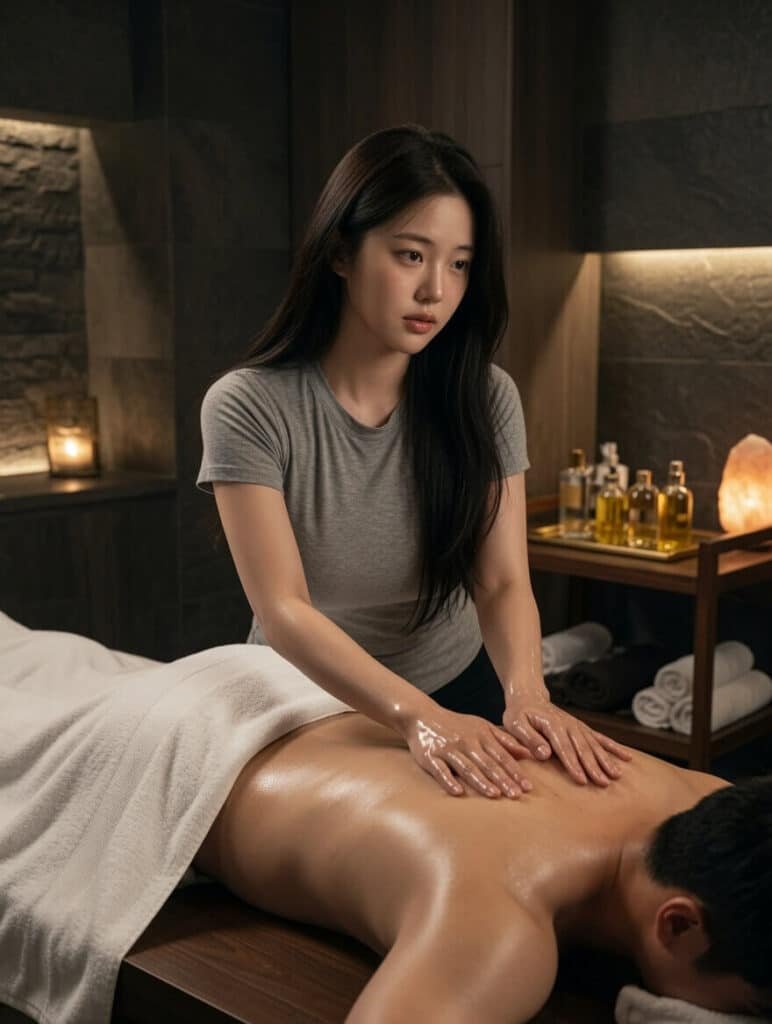 Luxury massage room at Oriental Massage London